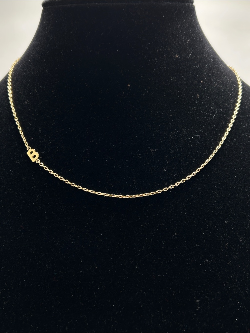 J. Crew, Gold Letter Initial B Short Necklace